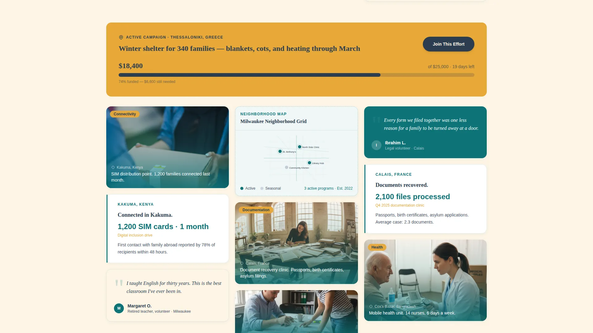 Humanitarian Refugee Fundraising Landing Page Template