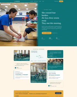 Humanitarian Refugee Fundraising Landing Page Template