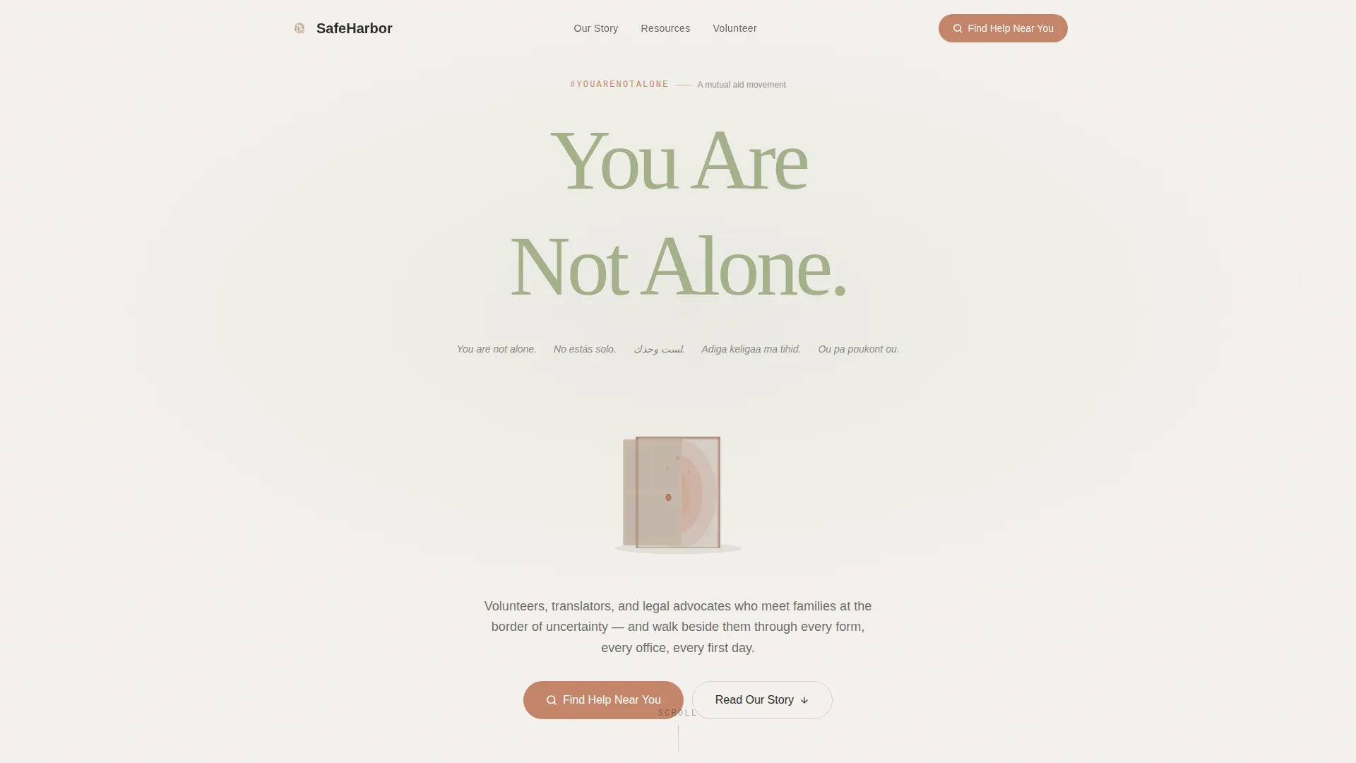 Refugee Mutual Aid Network Landing Page Template