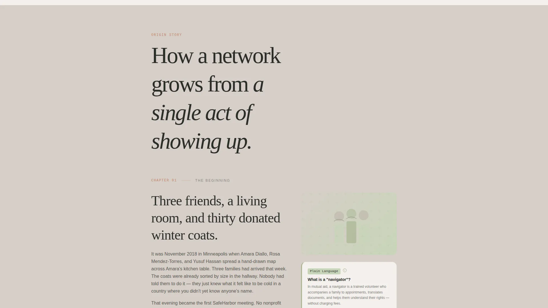 Refugee Mutual Aid Network Landing Page Template