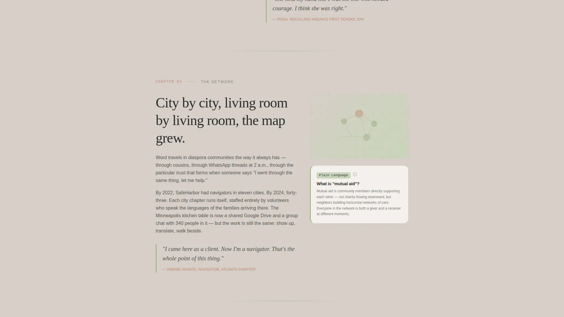 Refugee Mutual Aid Network Landing Page Template