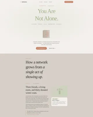 Refugee Mutual Aid Network Landing Page Template