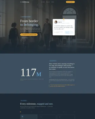 Refugee Resettlement Social Enterprise Landing Page