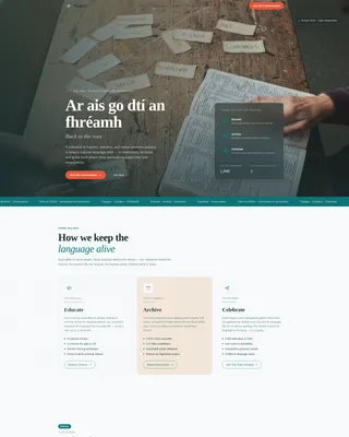 Vibrant Regional Language Association Landing Page