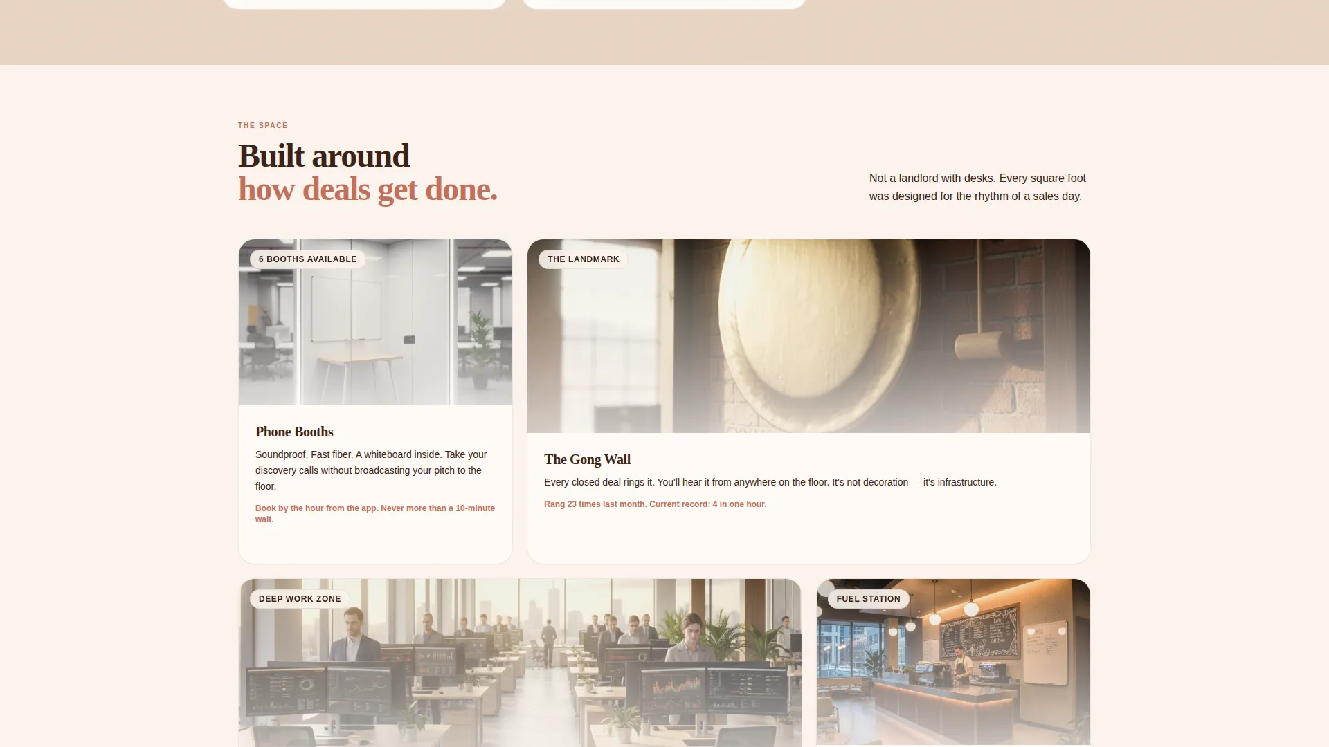 Sales Professionals Co-Working Community Landing Page