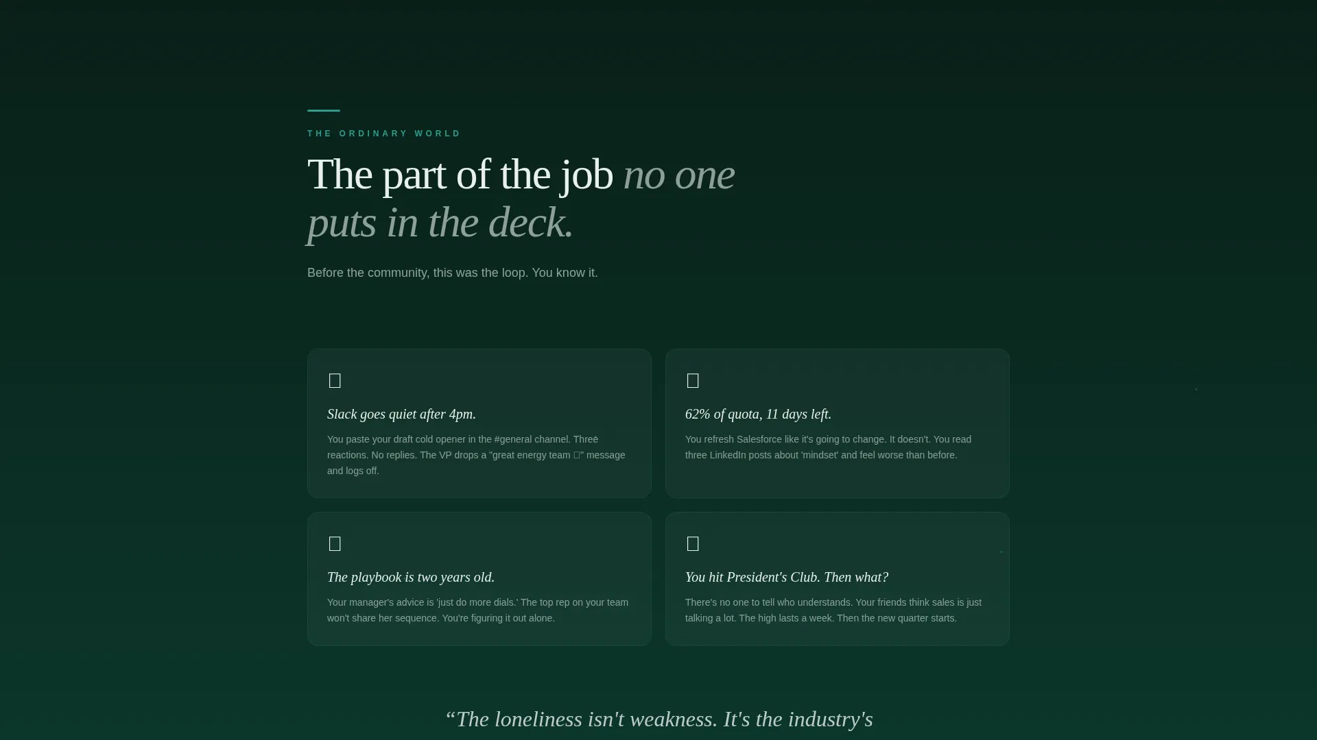 Sales Community Landing Page Template for Discord