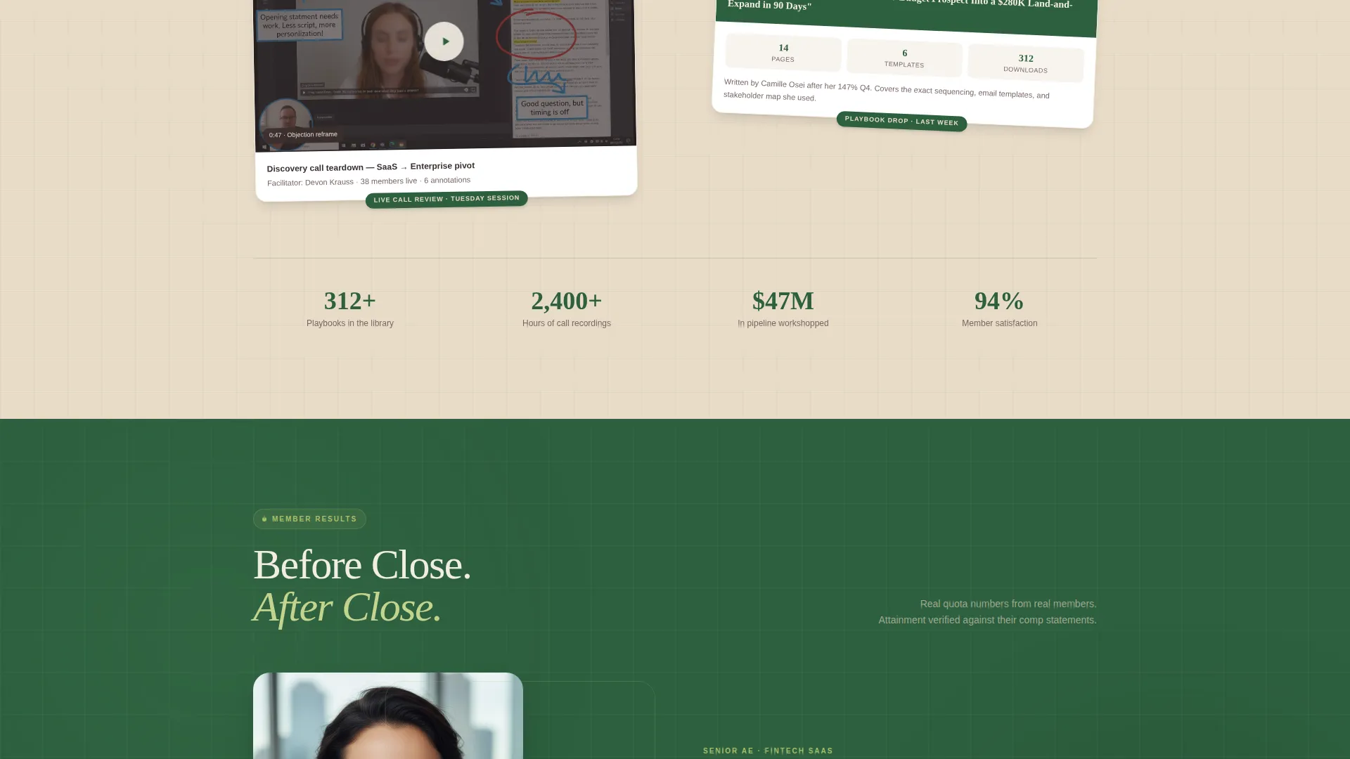 Sales Professionals Community Landing Page Template