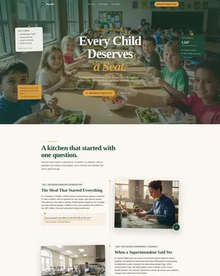 School Meal Program Landing Page Template