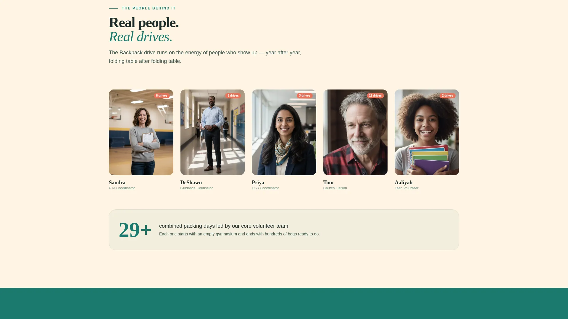 School Supply Drive Landing Page Template