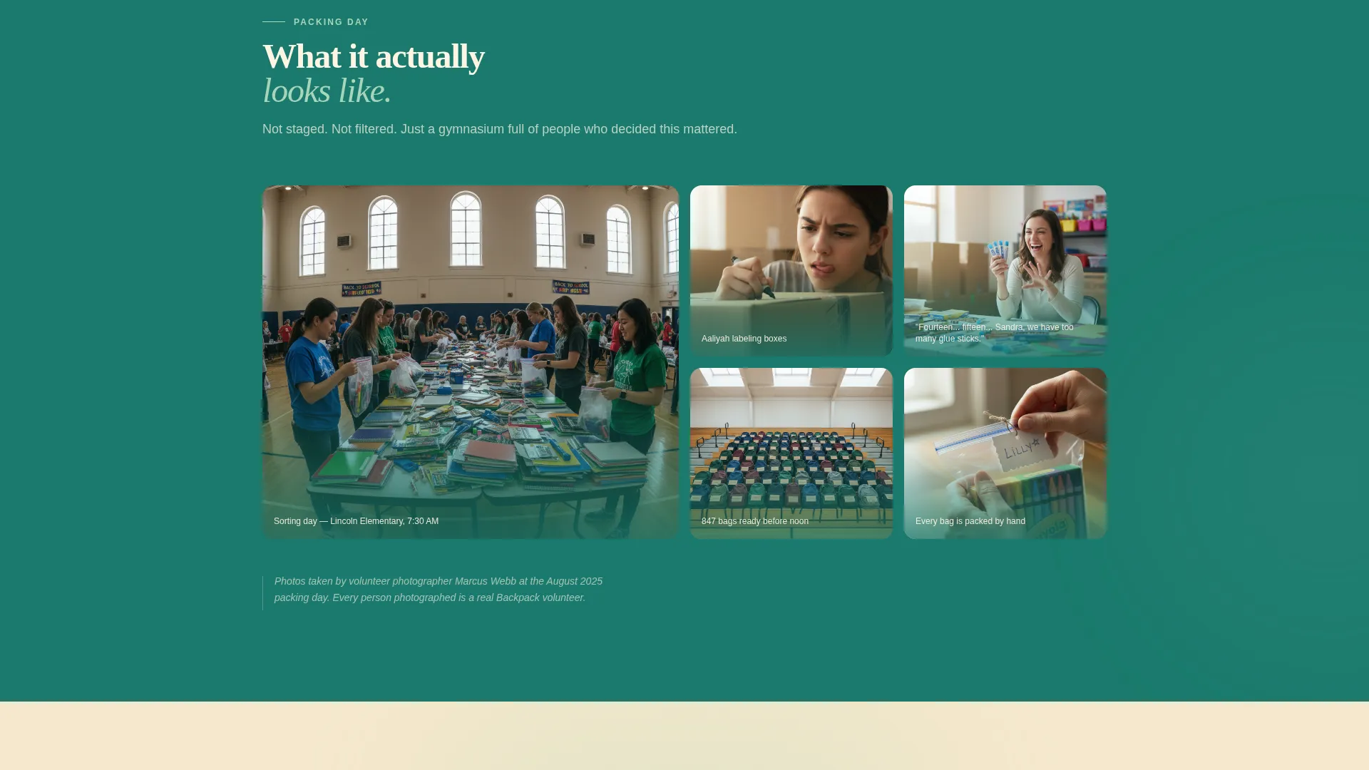 School Supply Drive Landing Page Template