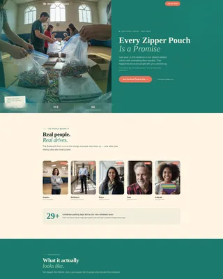 School Supply Drive Landing Page Template