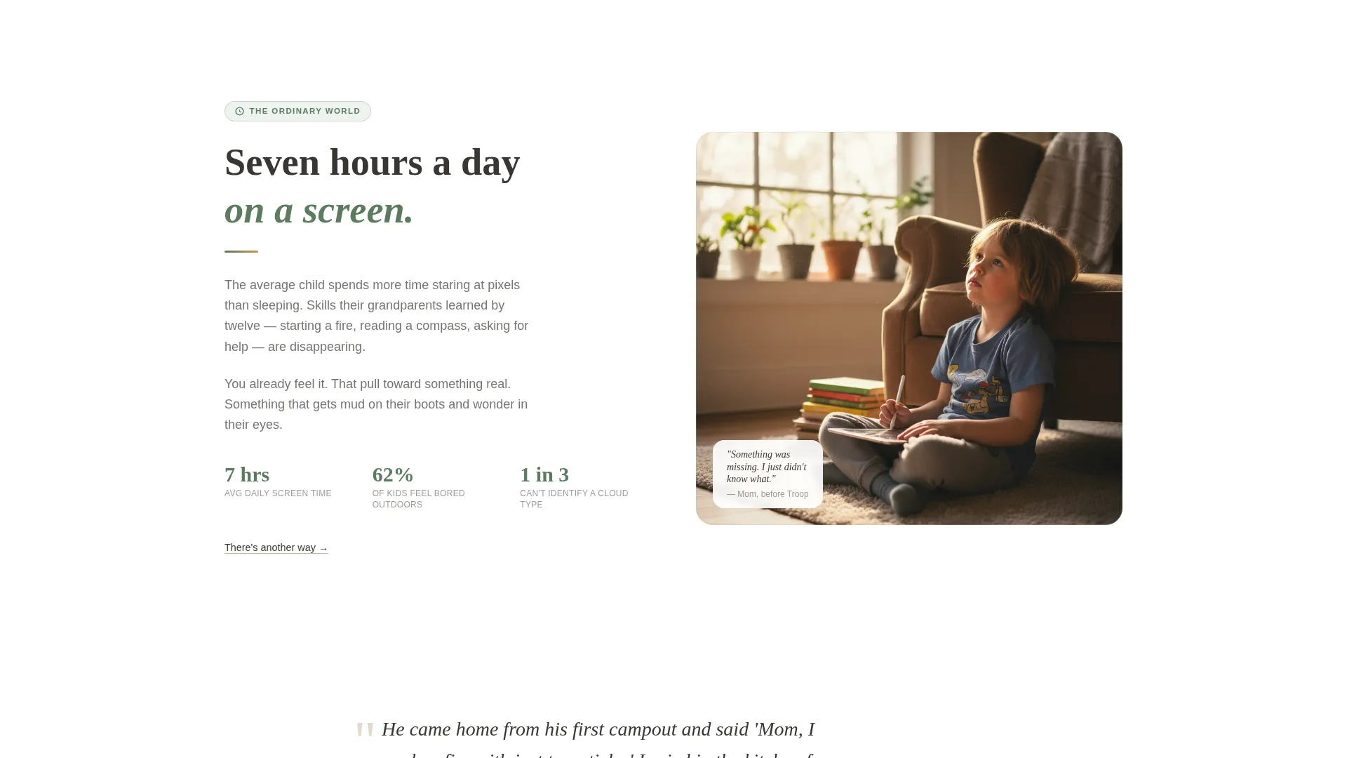 Scouting Organization Landing Page Template