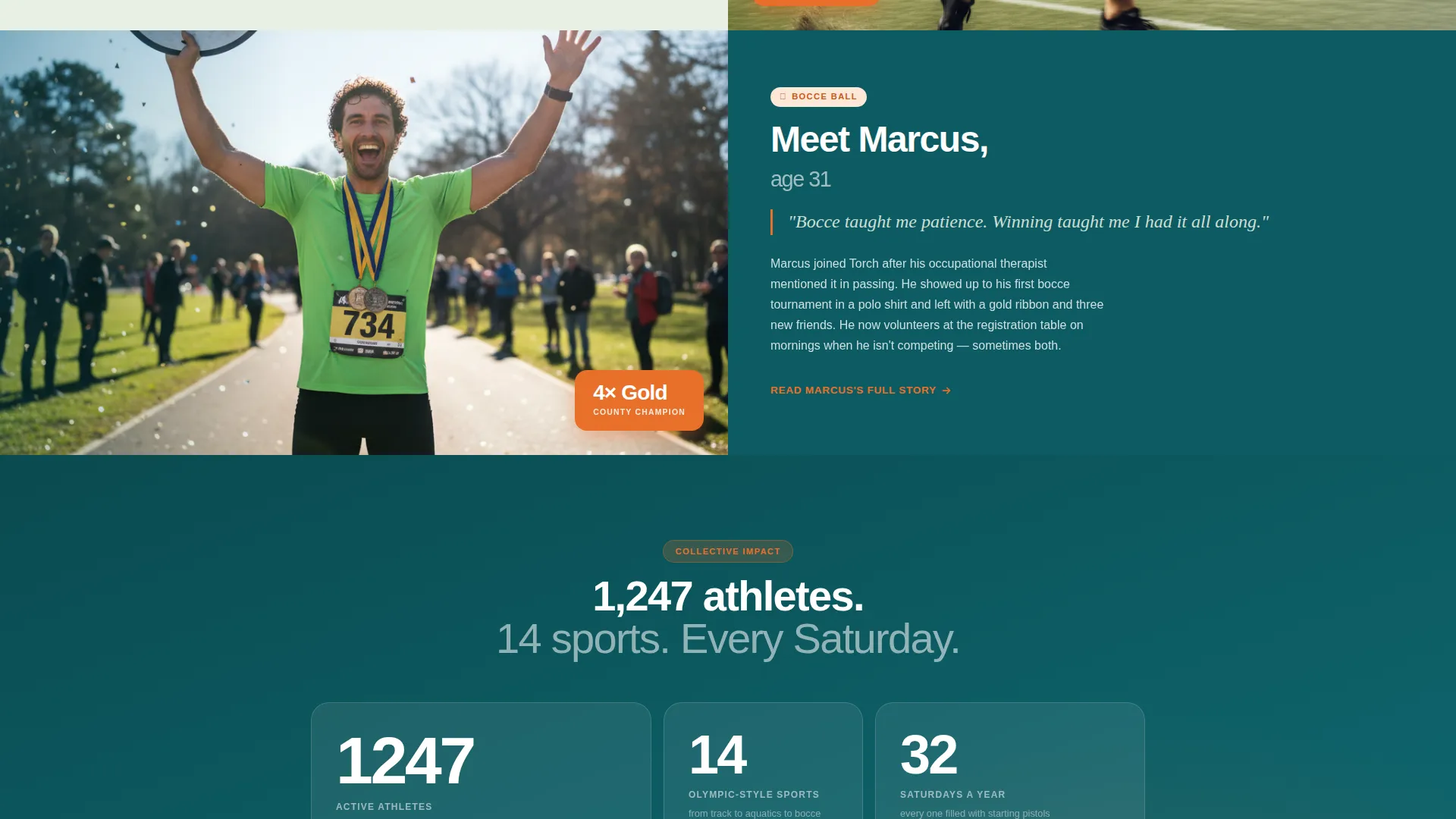 Inclusive Sports Chapter Landing Page Template