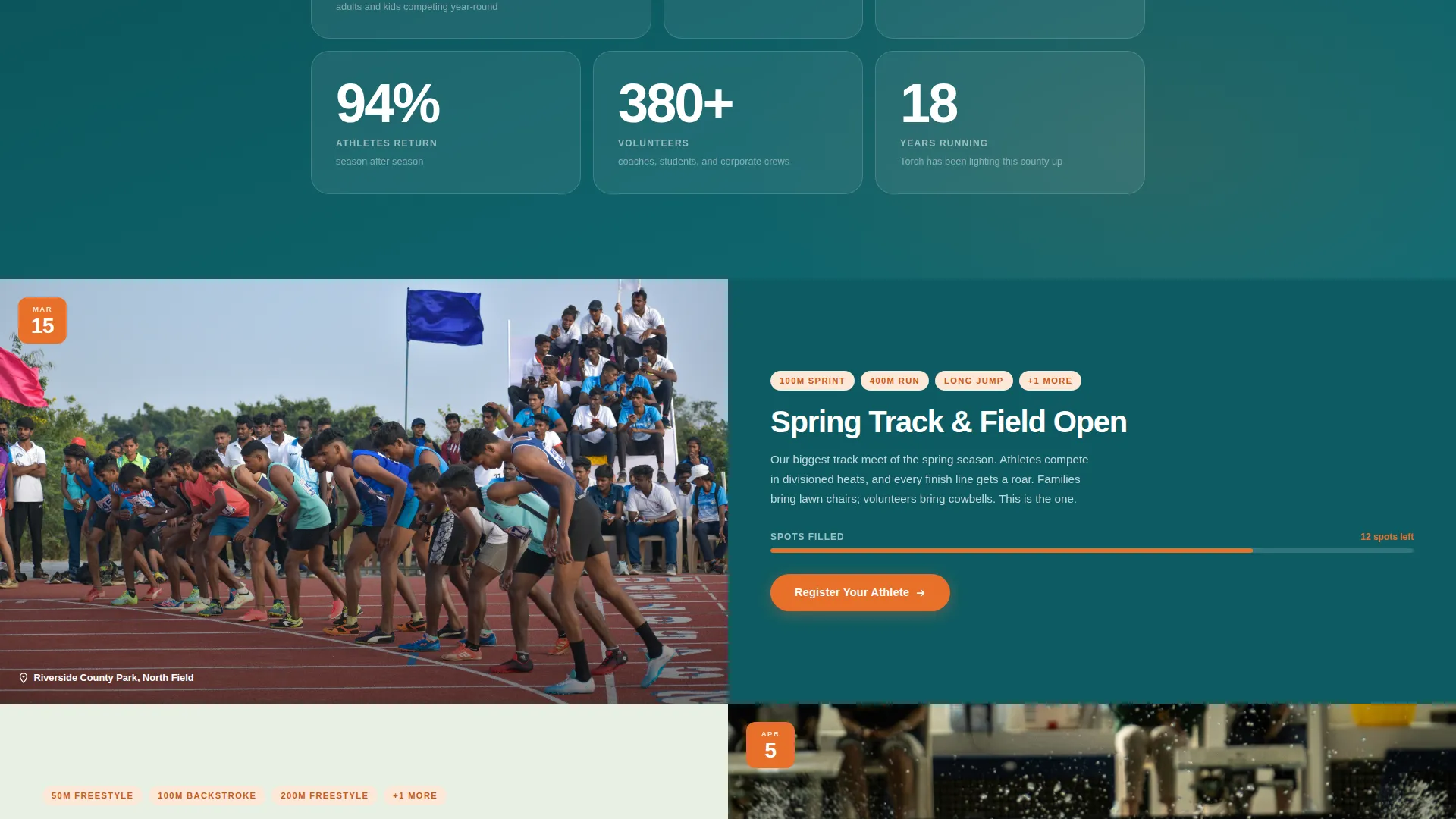 Inclusive Sports Chapter Landing Page Template