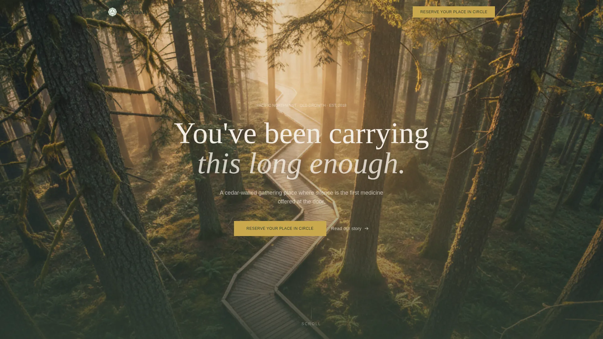 Spiritual Retreat Center Landing Page Template