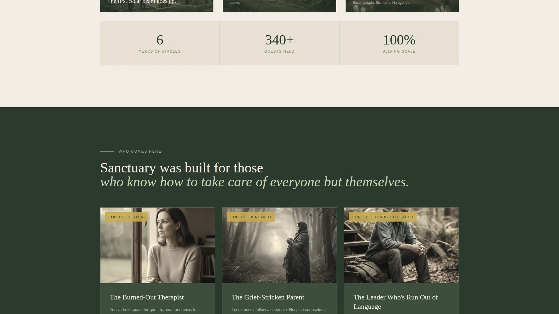 Spiritual Retreat Center Landing Page Template