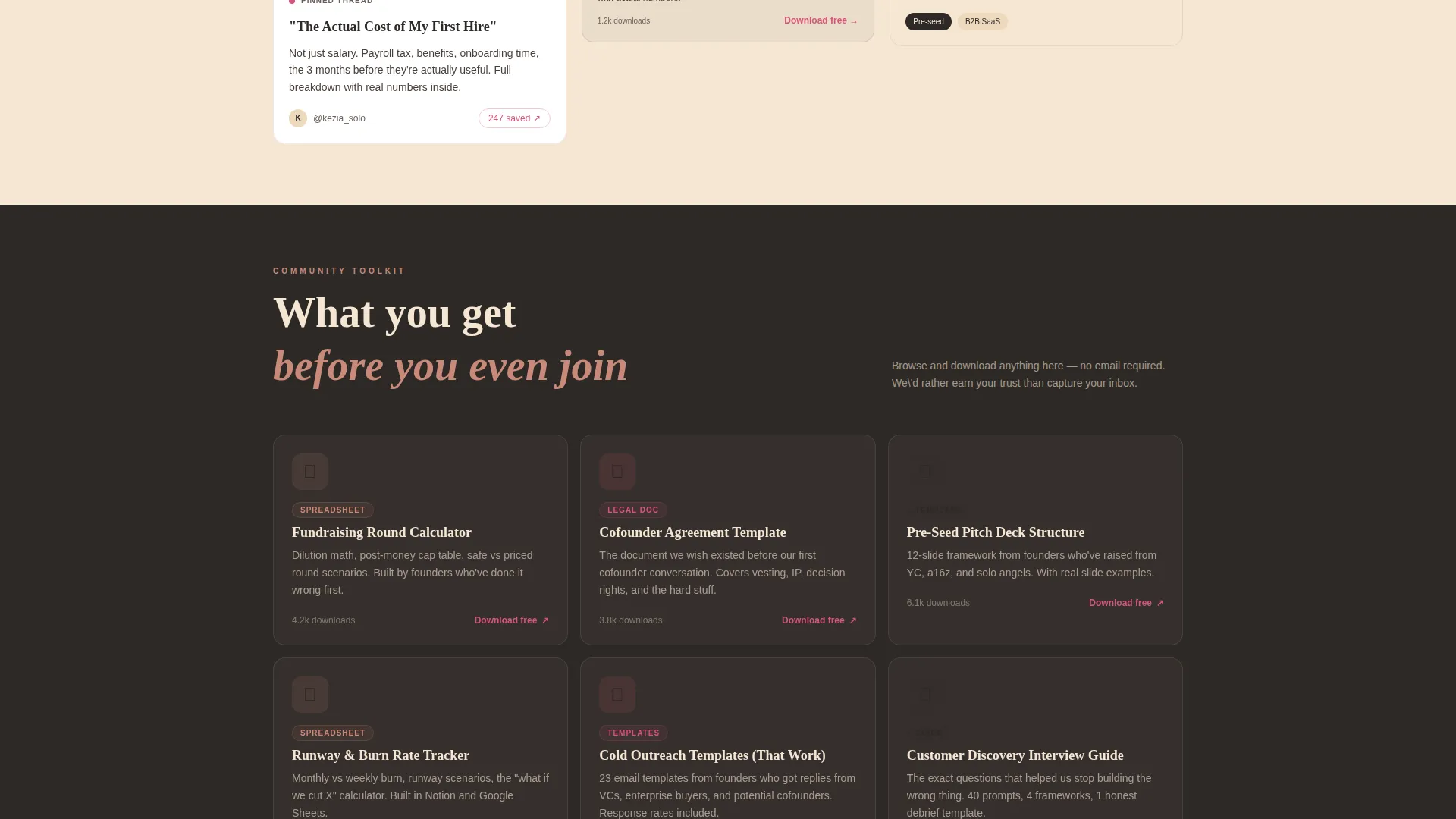 Startup Community Landing Page Template