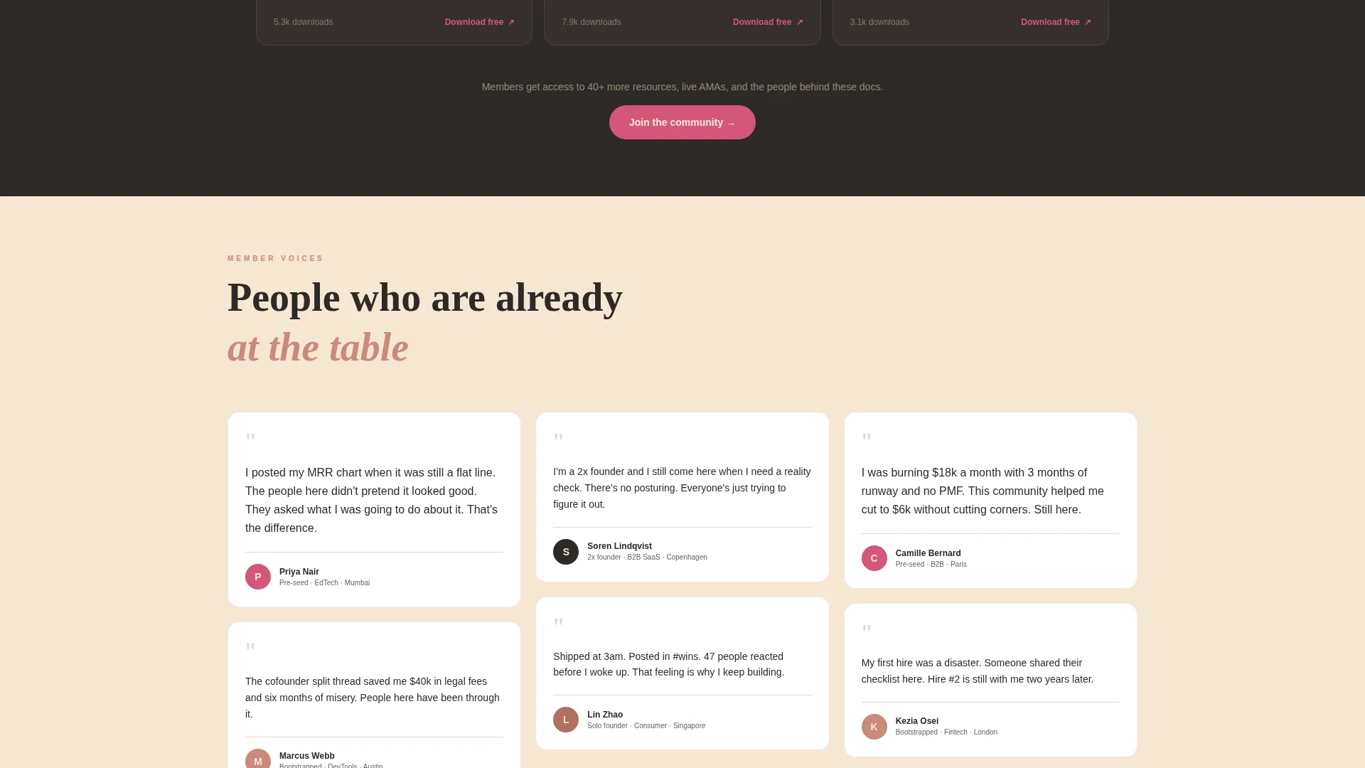 Startup Community Landing Page Template