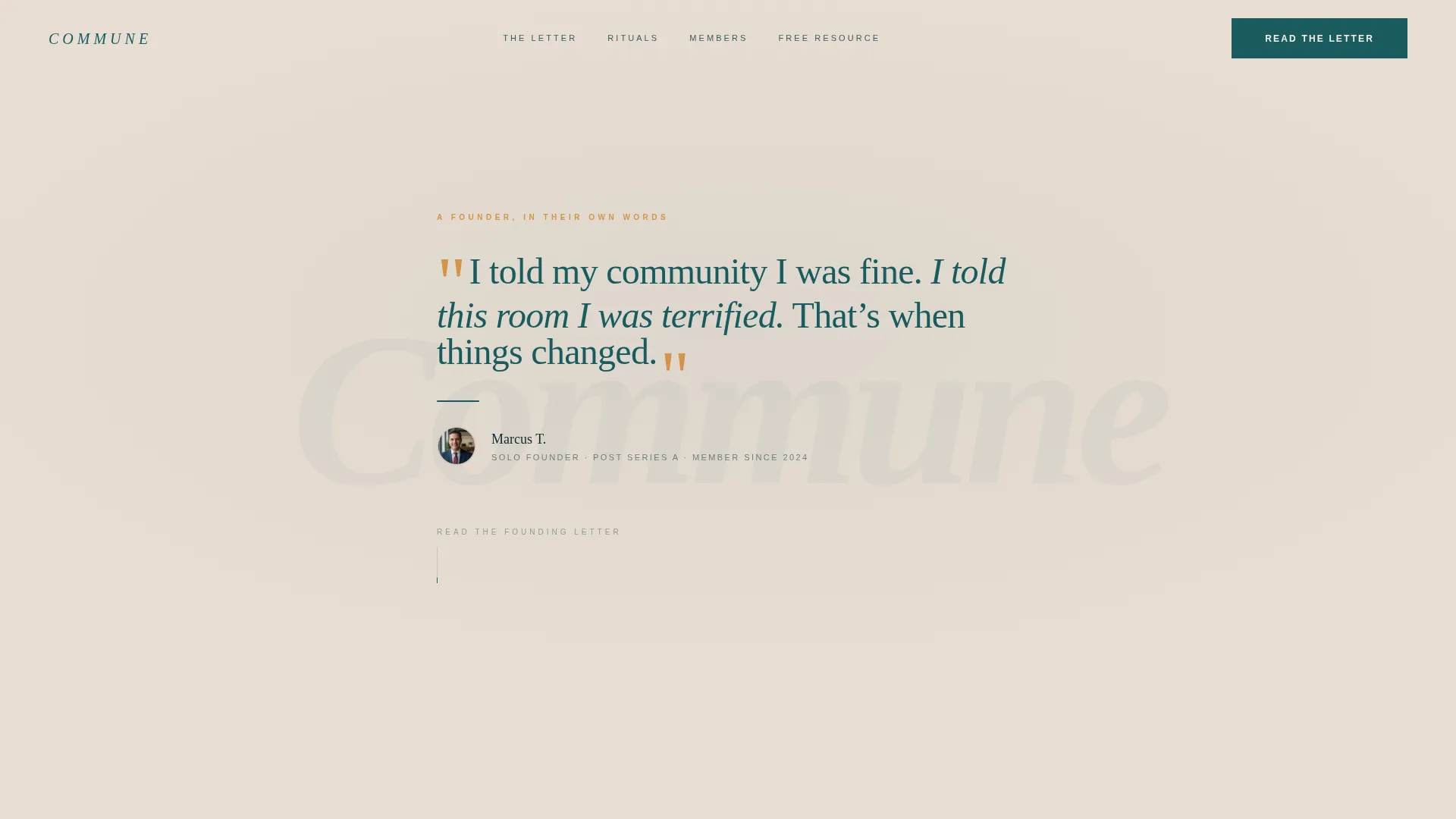 Startup Founders Community Landing Page Template