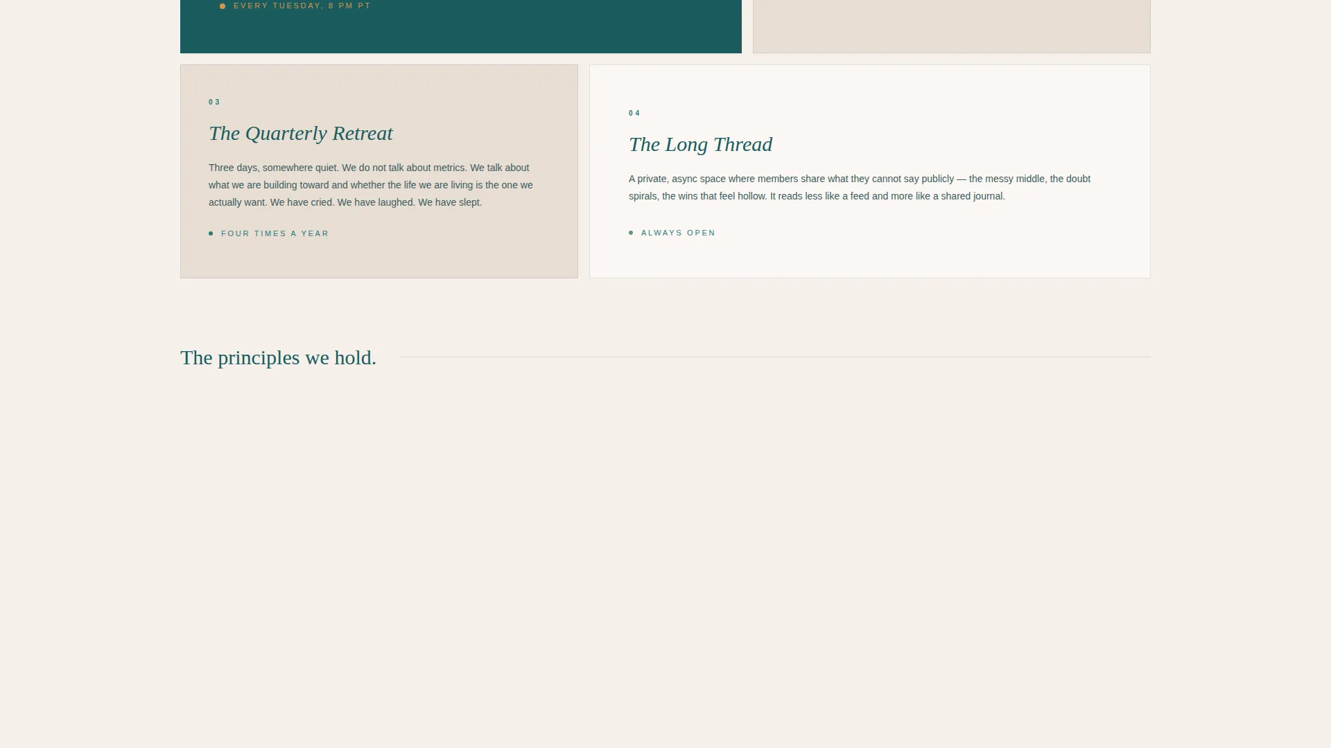 Startup Founders Community Landing Page Template