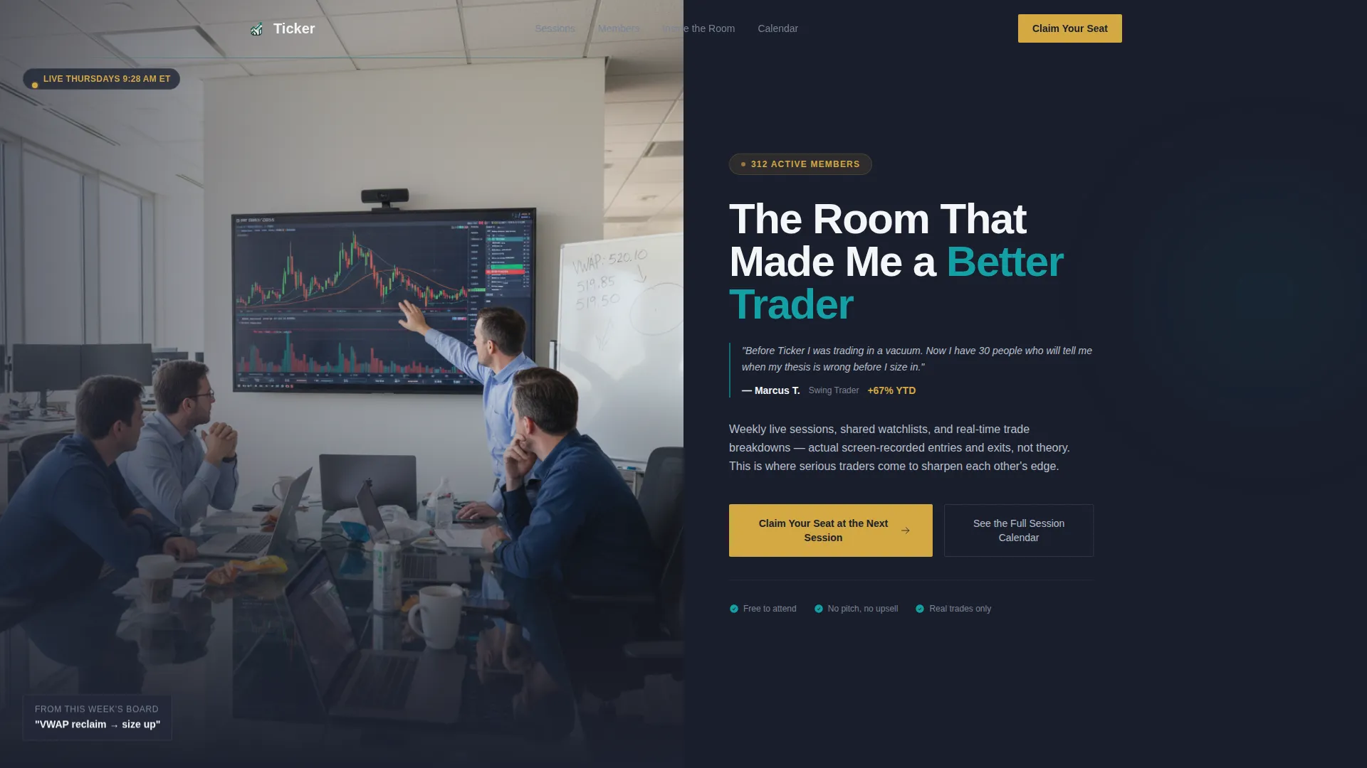Stock Traders Mastermind Landing Page Template