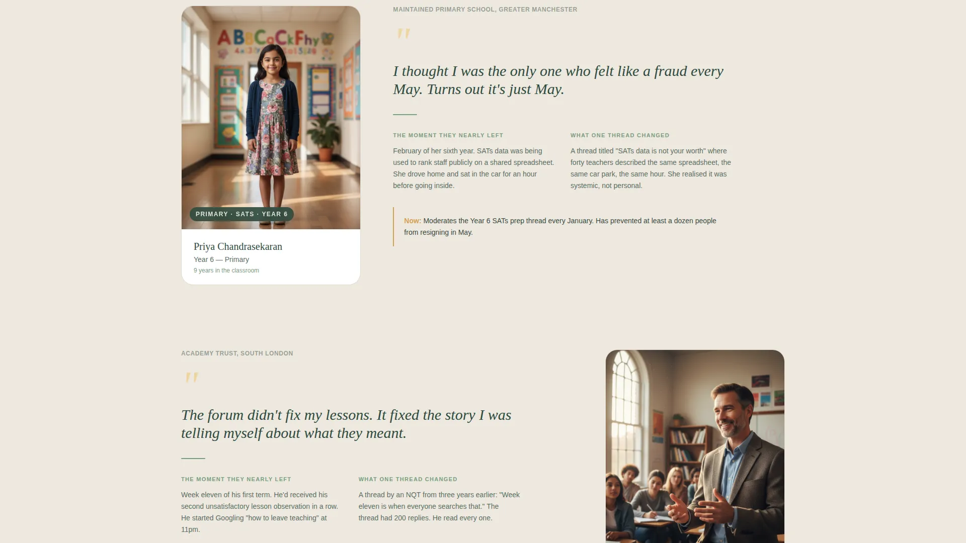 Teachers & Educators Forum Landing Page Template