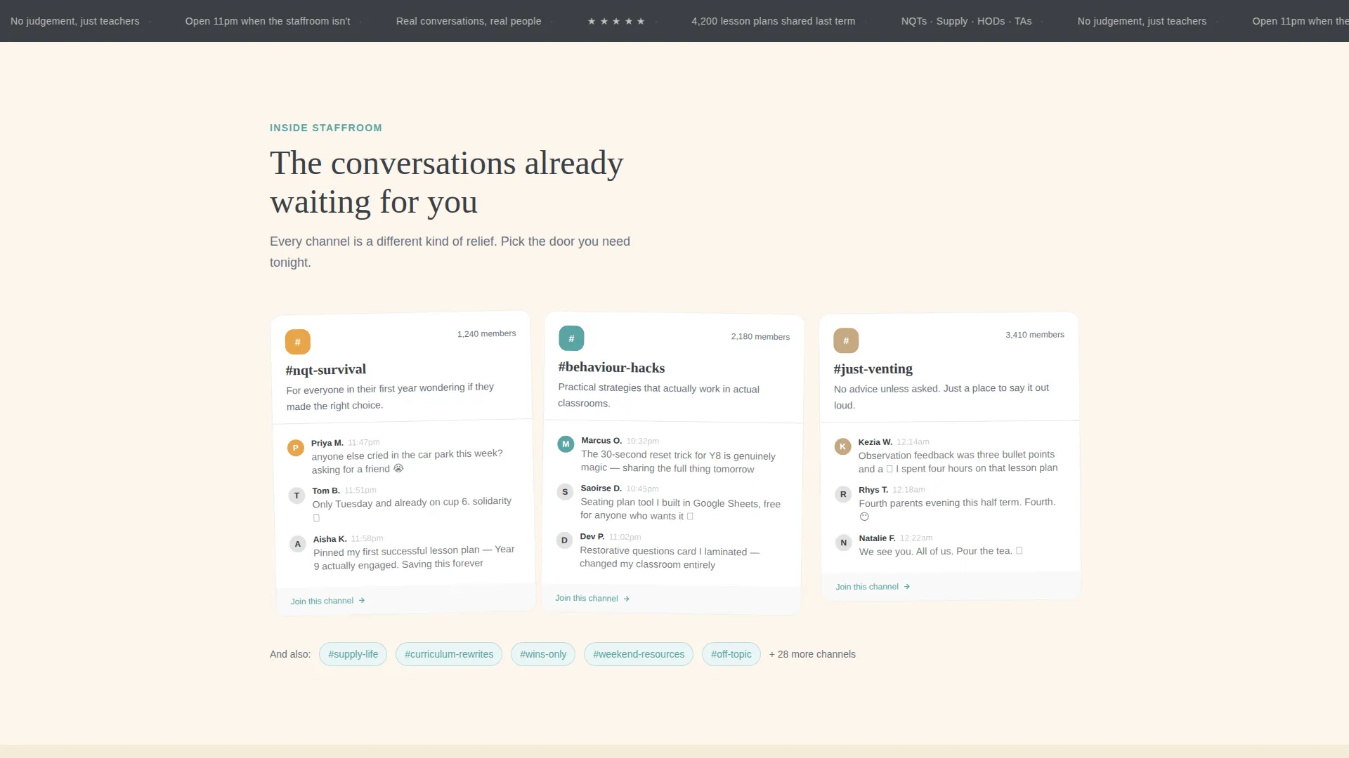 Teachers & Educators Community Landing Page Template