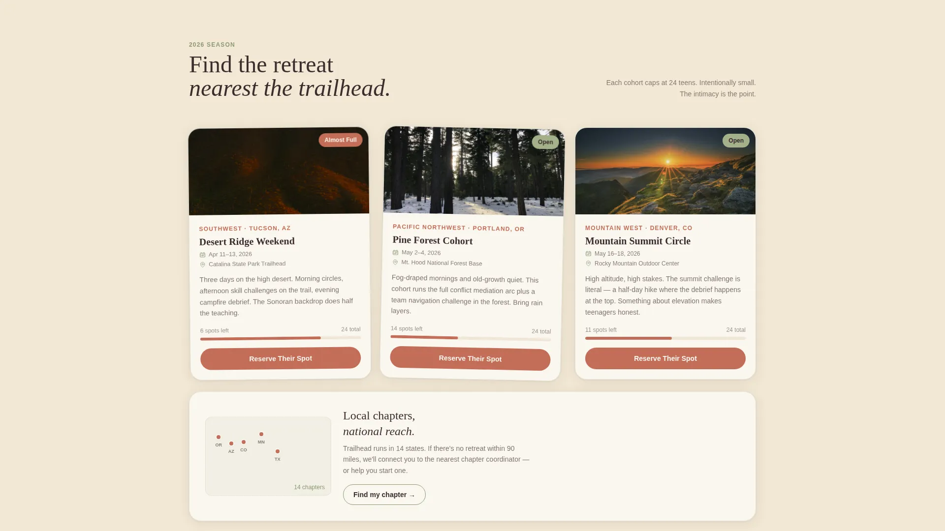 Teen Leadership Landing Page Template