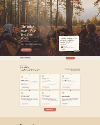 Teen Leadership Landing Page Template