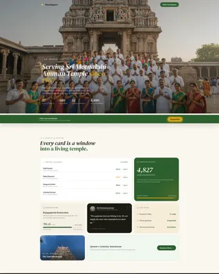 Temple Trust Donation Landing Page Template