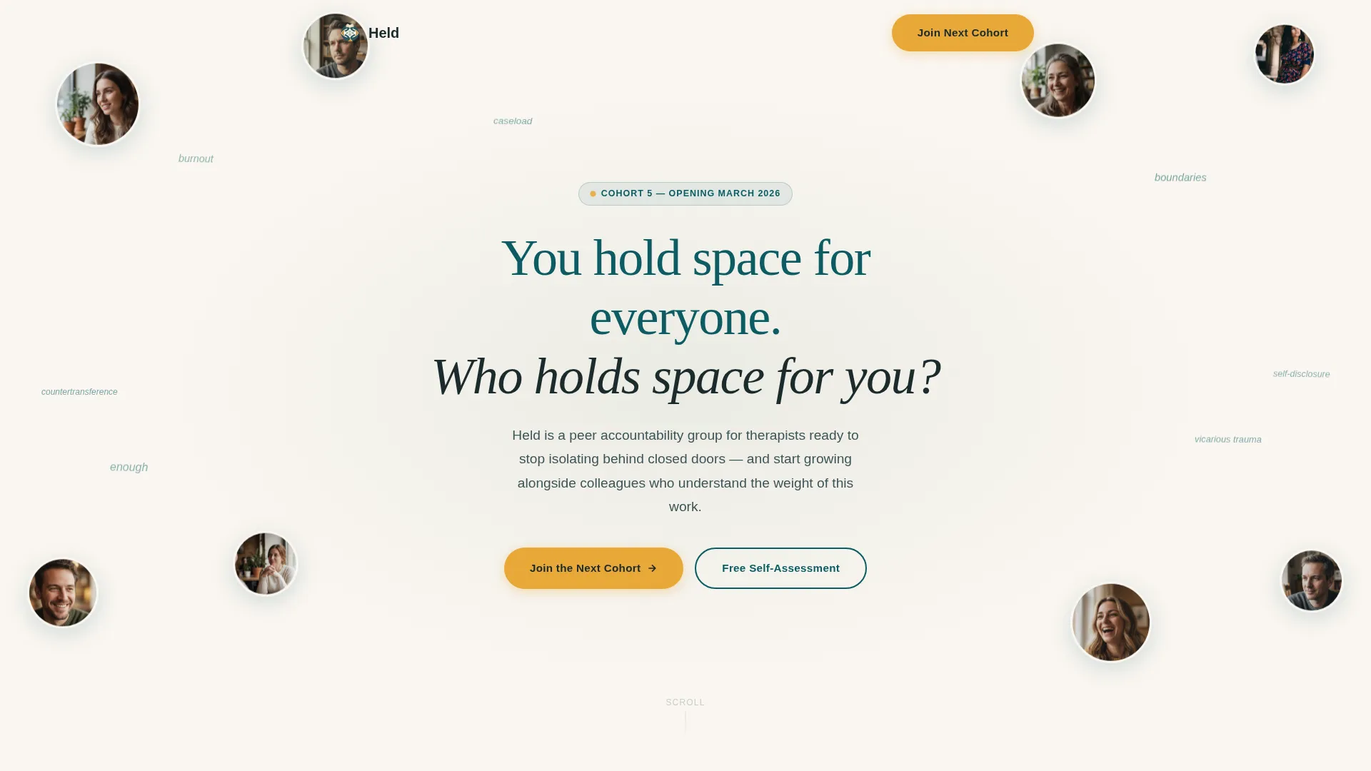 Therapist Peer Accountability Group Landing Page Template