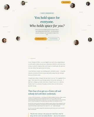 Therapist Peer Accountability Group Landing Page Template