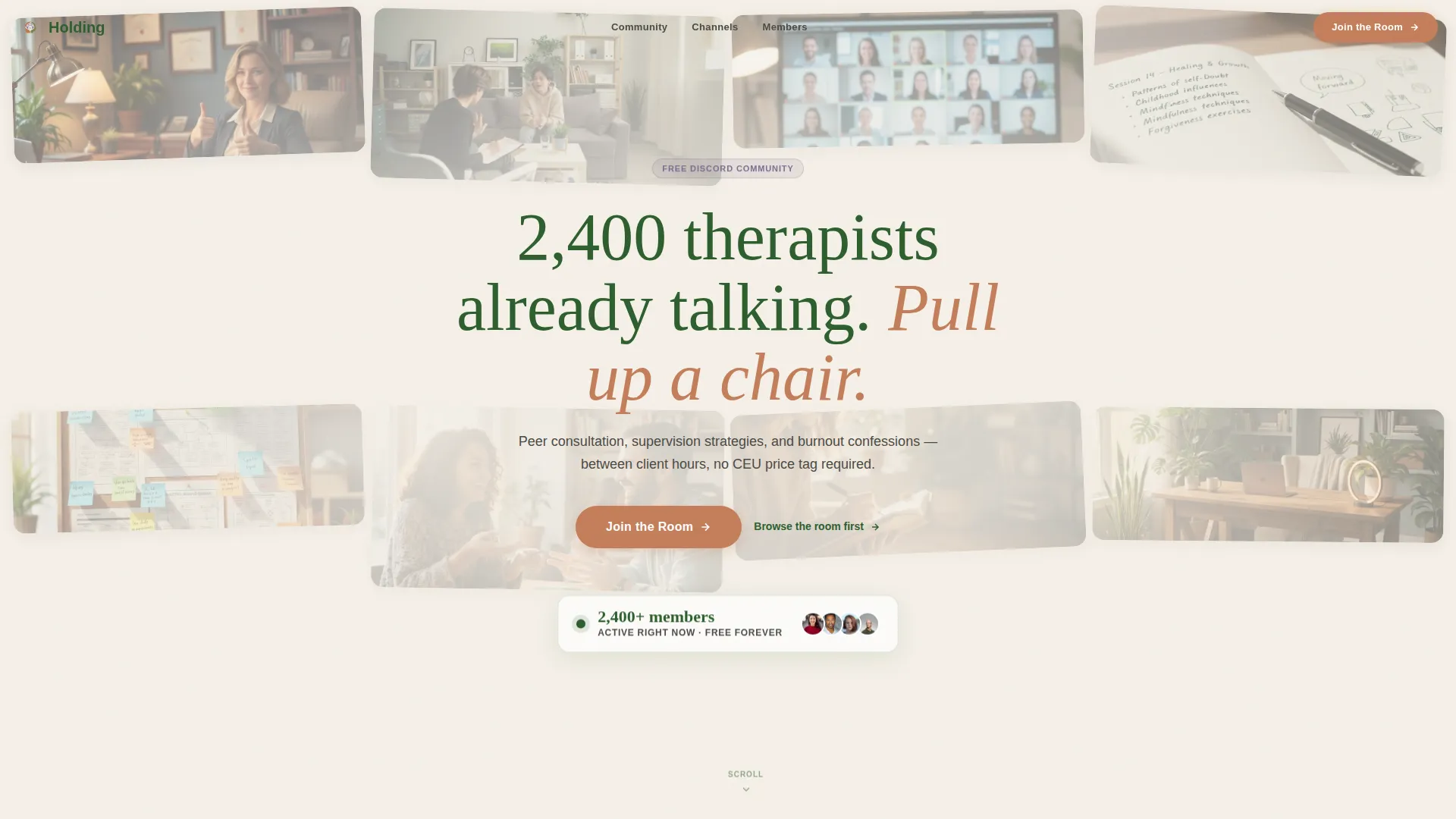 Therapist Community Discord Landing Page Template