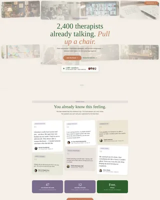 Therapist Community Discord Landing Page Template
