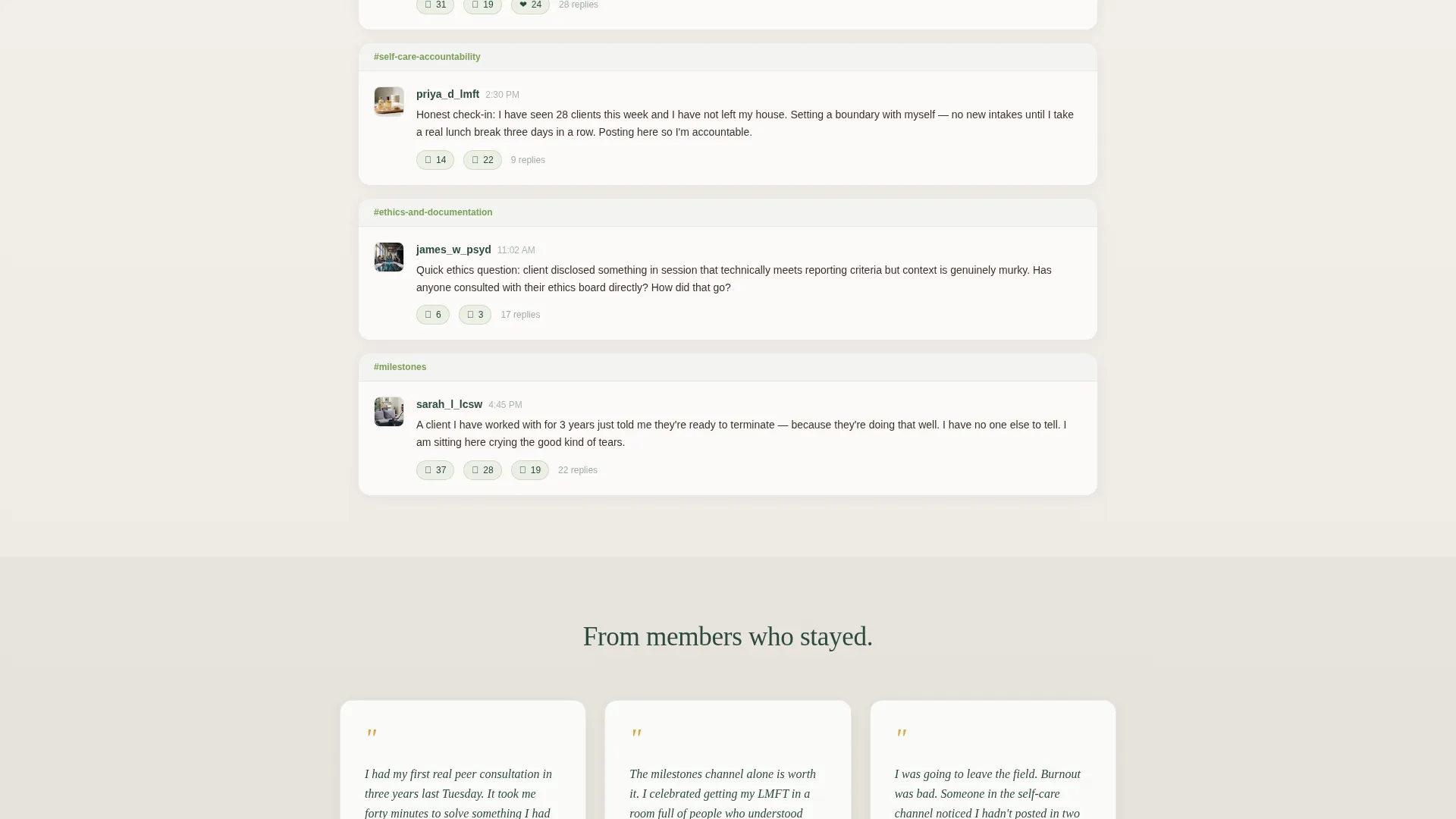 Therapist Community Landing Page Template