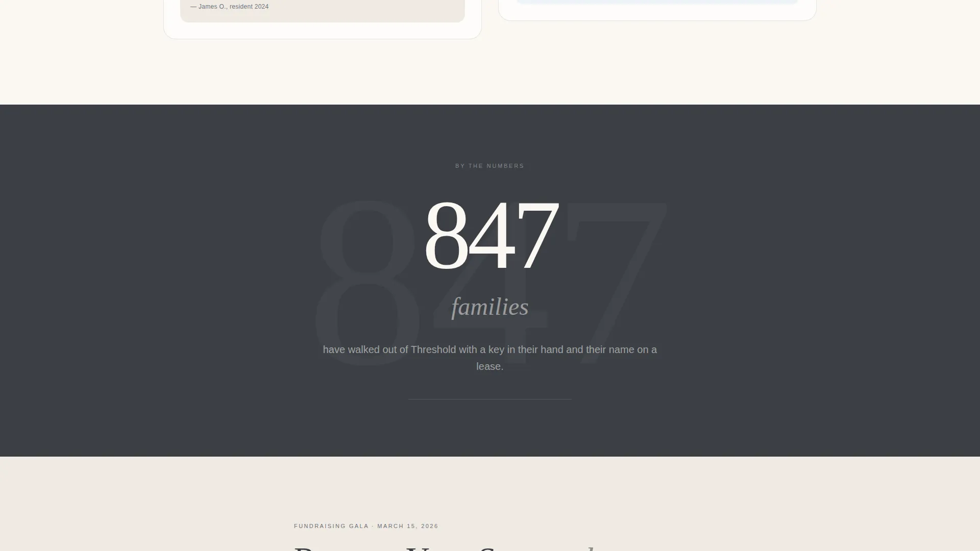 Transitional Housing Nonprofit Landing Page Template