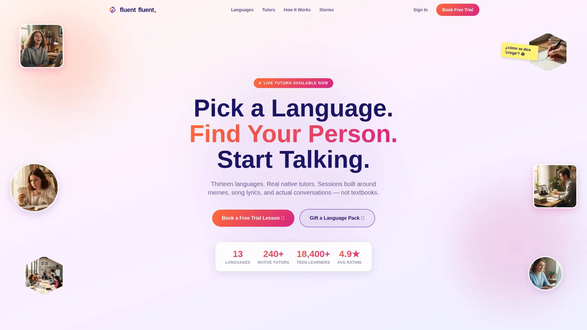 Teen (13-18) Products & Booking Website Template