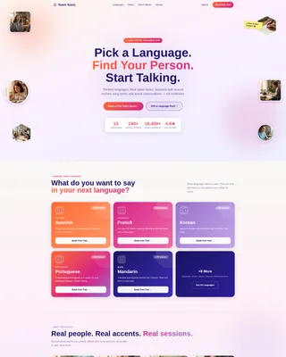 Teen (13-18) Products & Booking Website Template