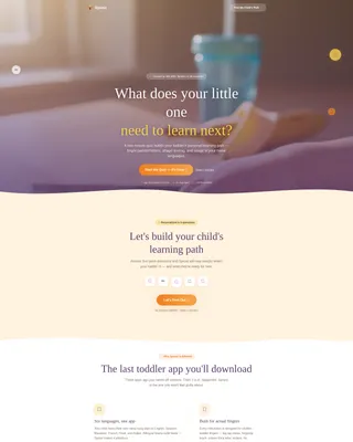 Toddler (1-3) Products & Education Website Template