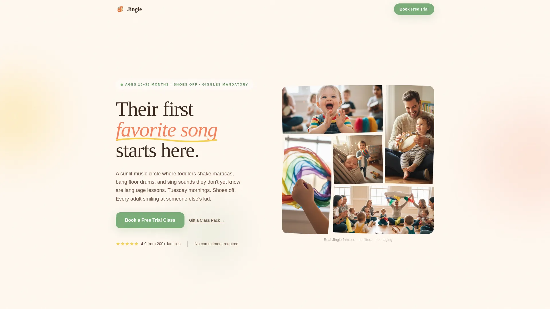 Toddler (1-3) Products & Booking Website Template