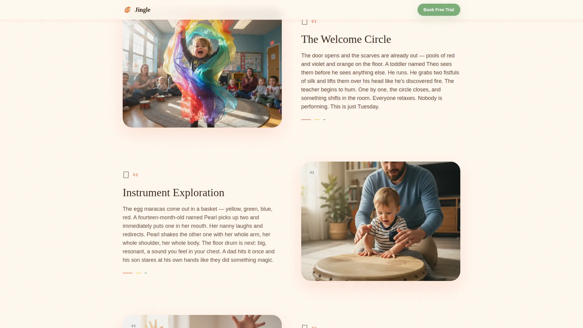 Toddler (1-3) Products & Booking Website Template