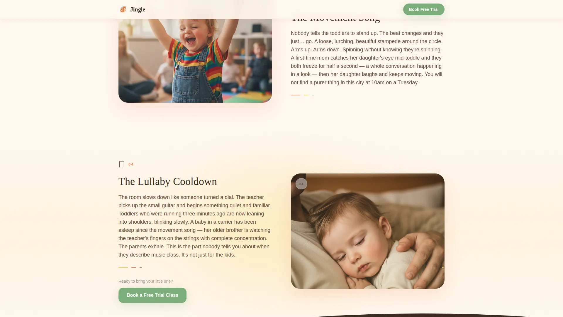 Toddler (1-3) Products & Booking Website Template