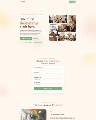 Toddler (1-3) Products & Booking Website Template