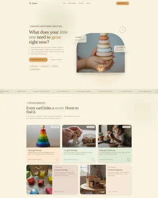 Toddler Toy Landing Page Template - Warm Artisan