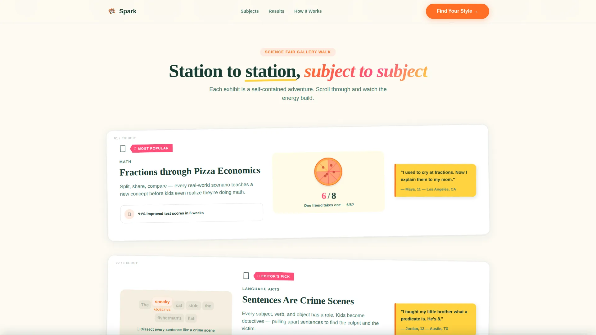 Tween (10-13) Products & Portfolio Website Template