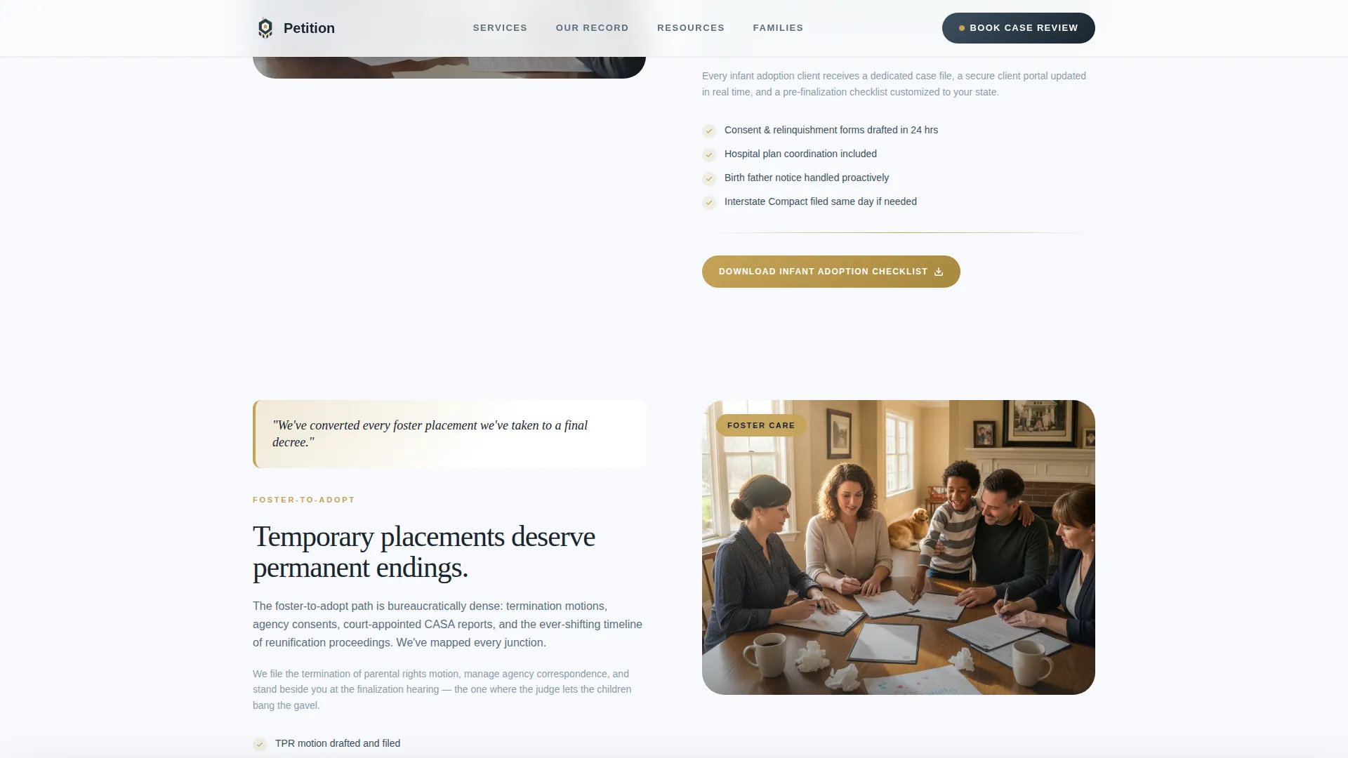 Adoption Attorney Landing Page Template