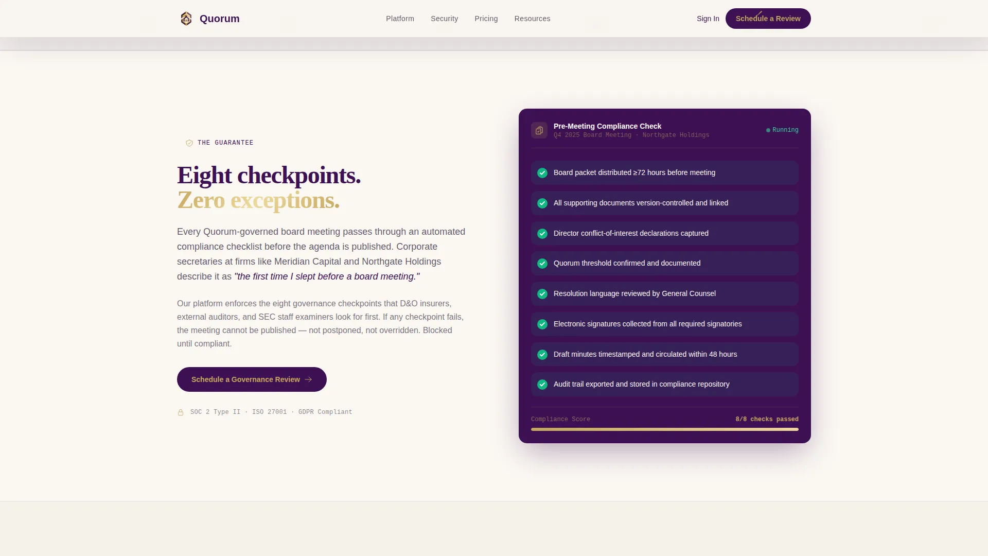LegalTech & Compliance Software Booking Website Template
