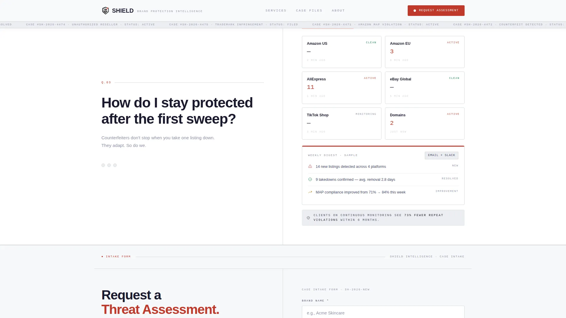 Intellectual Property Specialist FAQ Website Template