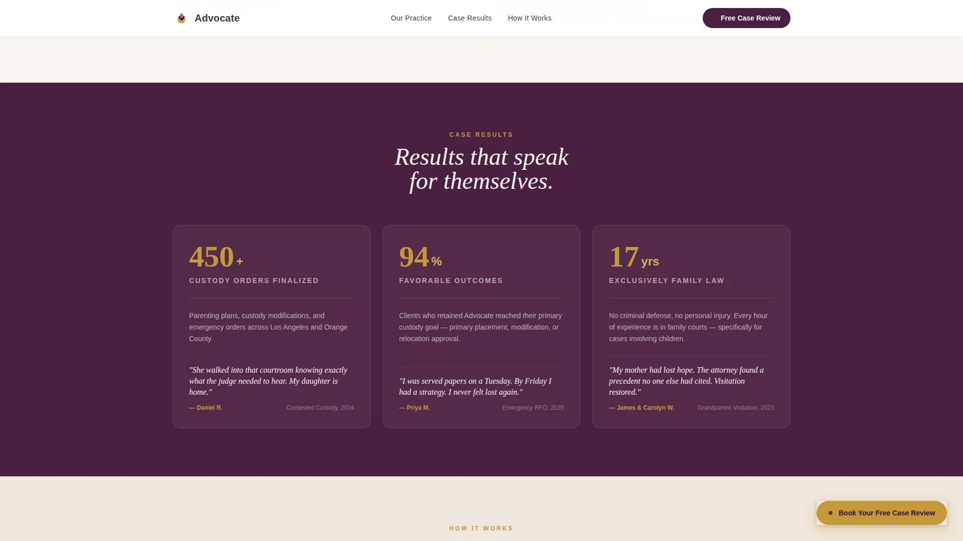 Child Custody Lawyer Landing Page Template