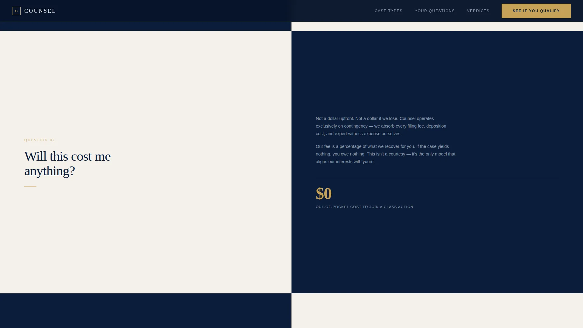 Personal Injury & Litigation FAQ Website Template